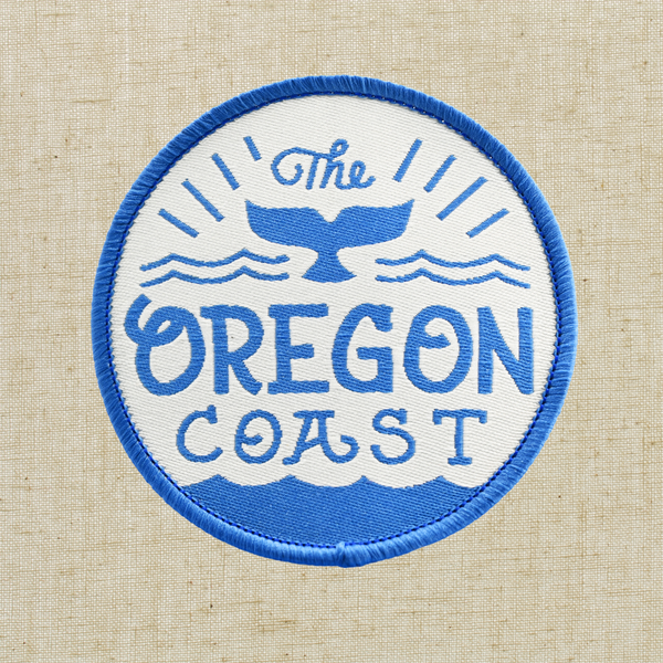 Oregon Coast Whale's Tail - Iron-on Patch