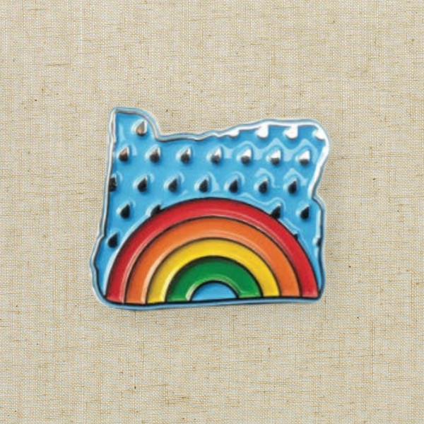 Oregon Rainbow | 1.25" Enamel Pin