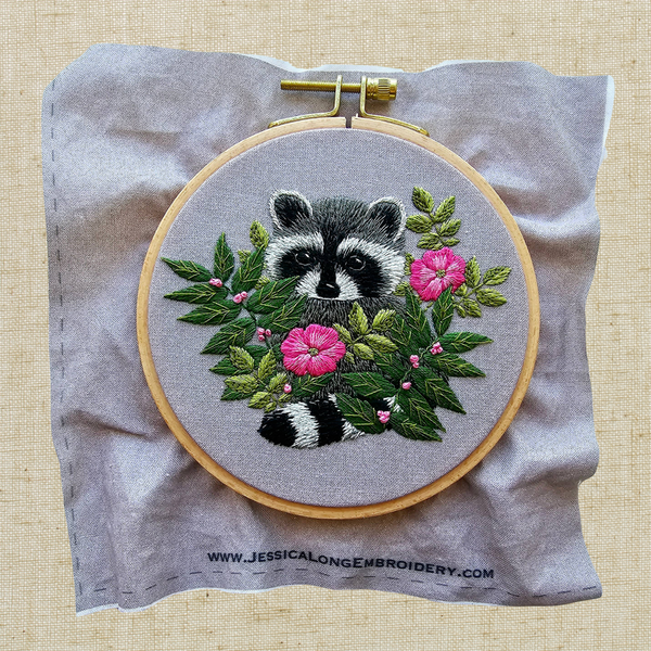 Raccoon Embroidery Kit