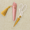 Ivory and Gold Heirloom Scissors with Case | Petunia Pink