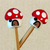 Mushroom House Knitting Needle Point Protectors