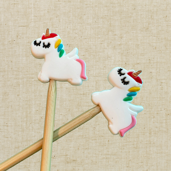 Rainbow Unicorns Knitting Needle Point Protectors