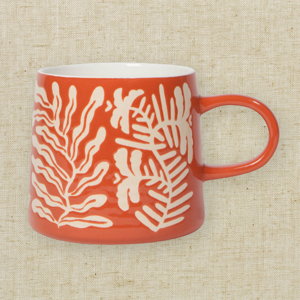 Coral Botanical Mug | 12 oz