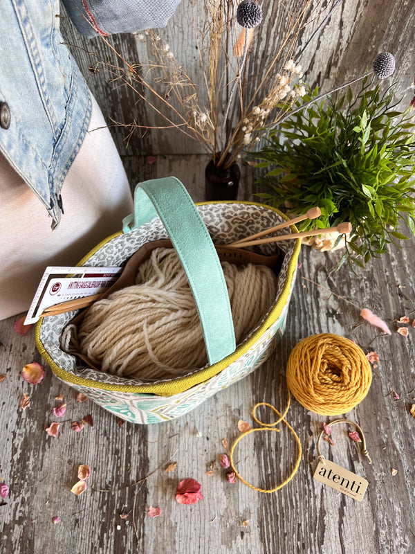 Amalfi Caddy– Knitting and Crochet Organizer Project Bag