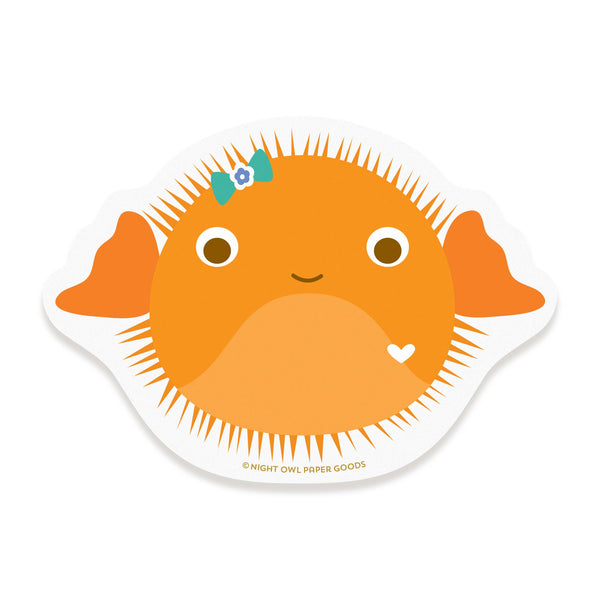 Tough Puffer Fish Sticker Empathy & Encouragement Card
