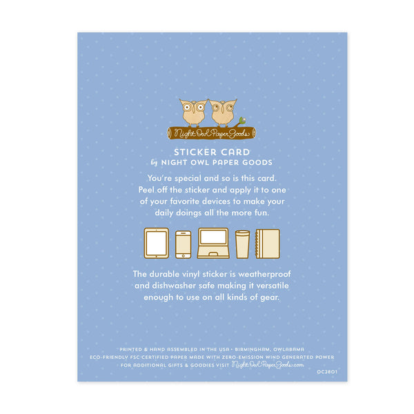 Capybara Sticker Thank You Card