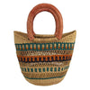 African Bolga Baskets : Open Weave Mini Tote (G-133W)