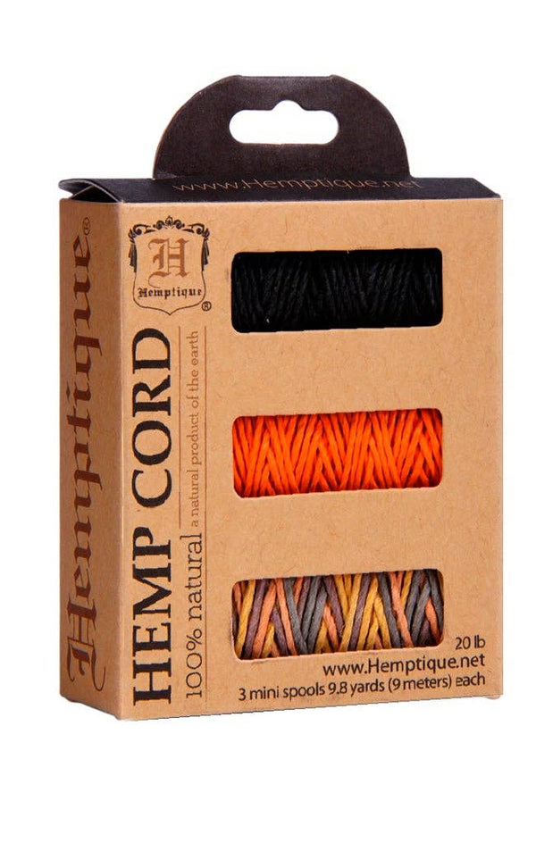 Hemp Cord 3-Pack MiniI Spool Set In Box
