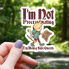Cat Doing Side Quests Sticker