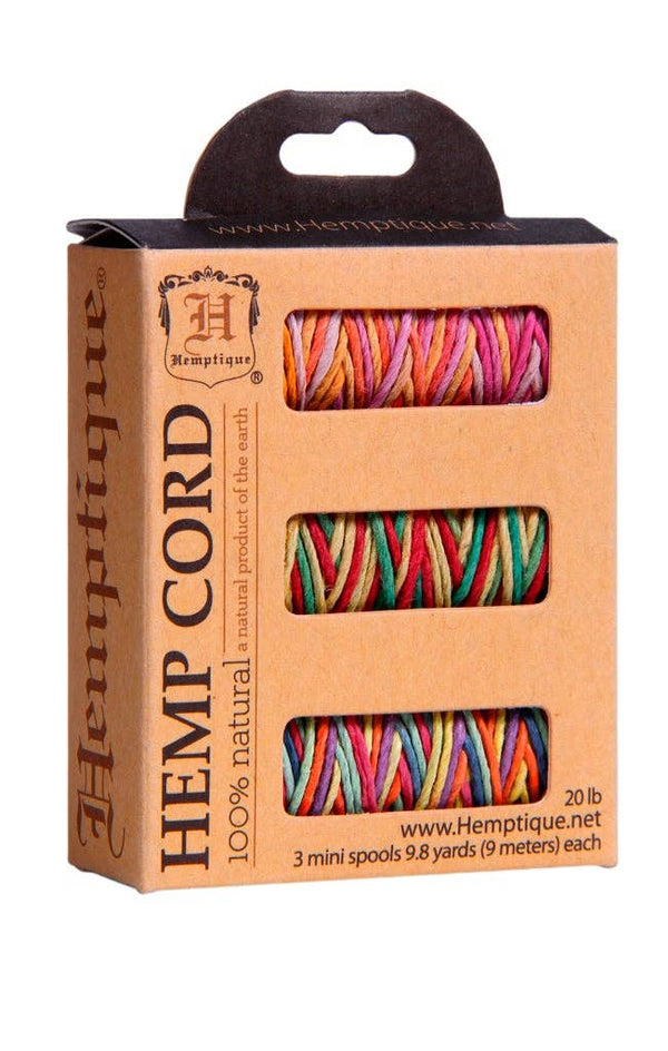 Hemp Cord 3-Pack MiniI Spool Set In Box