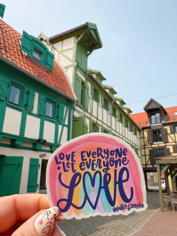 Love Everyone Rainbow Sticker