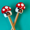 Mushroom House Knitting Needle Point Protectors