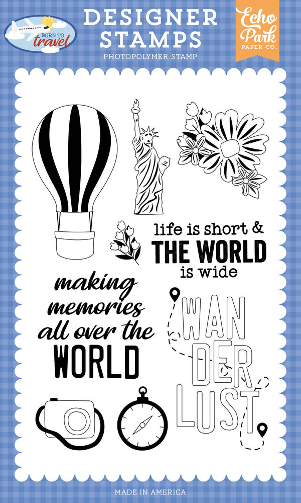 Born To Travel: All Over The World Stamp Set