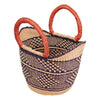 African Bolga Baskets : Navy/Natural Mini Tote (G-133N+)