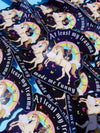 At Least My Trauma Made Me Funny – Unicorn Skeleton Sticker