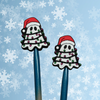 Santa Hat Ghost Halloween 2 Knitting Needle Point Protectors