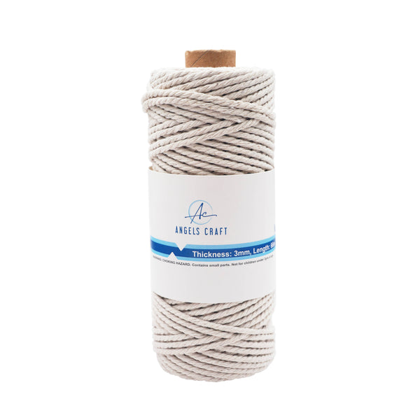 Natural Beige Macrame Cord – 3mm (Approx. 72 Yards)