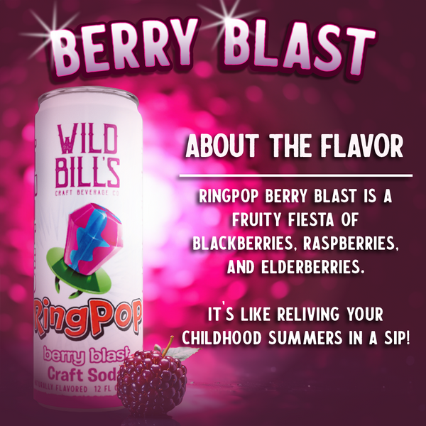 Ring Pop Soda Berry Blast Pure Cane Sugar - 12oz Can