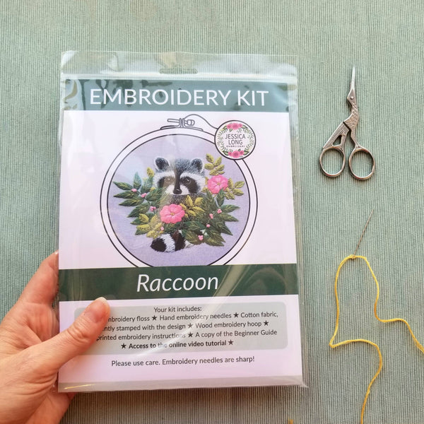 Raccoon Embroidery Kit