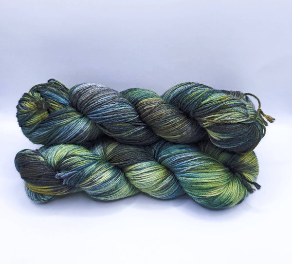 Forest Moss - Hand-Dyed Superwash Merino Yarn - Jadawoo Designs