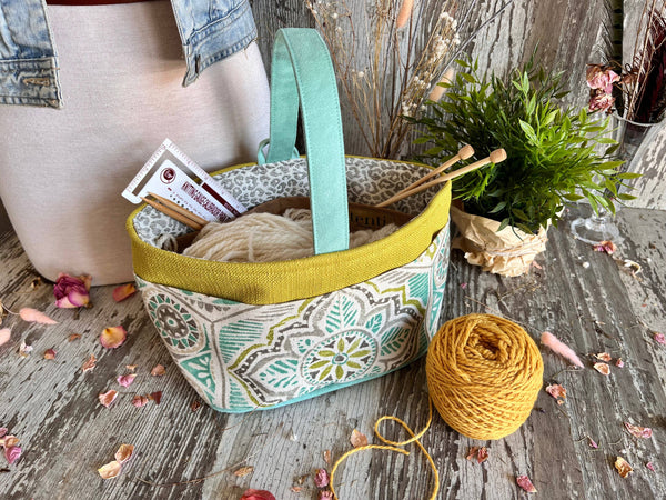 Amalfi Caddy– Knitting and Crochet Organizer Project Bag