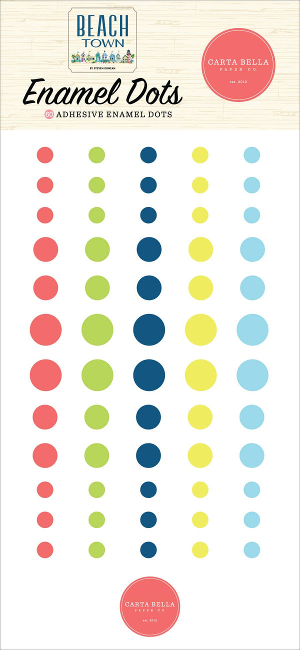 Beach Town Enamel Dots