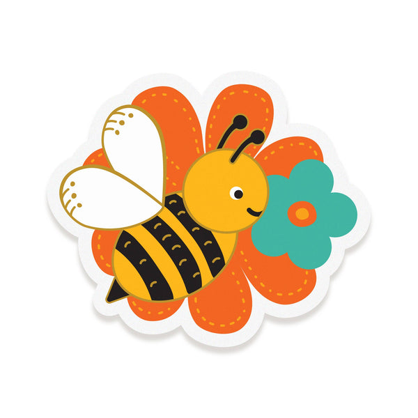 Bee-Day Sticker Birthday Card - Spring, Summer