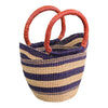 African Bolga Baskets : Navy/Natural Mini Tote (G-133N+)