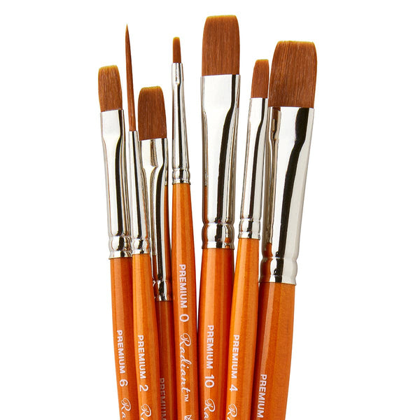 Radiant™ 6300 Flat Golden Synthetic Brush Set - 7 pc