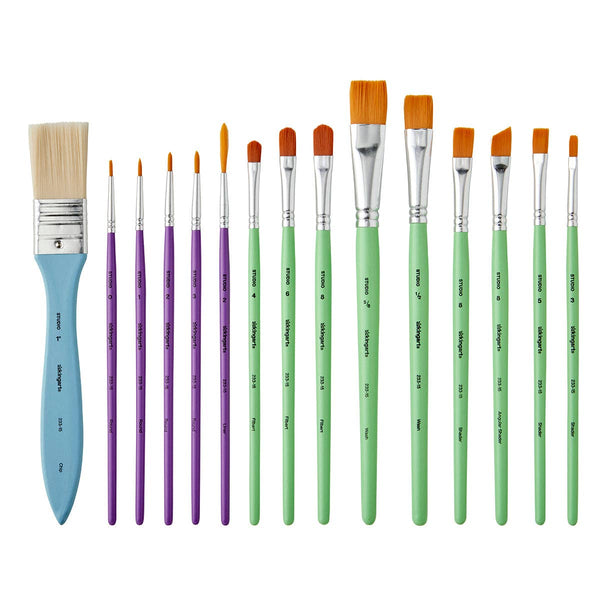 Studio Mixed Media Brush Set – 15 pc