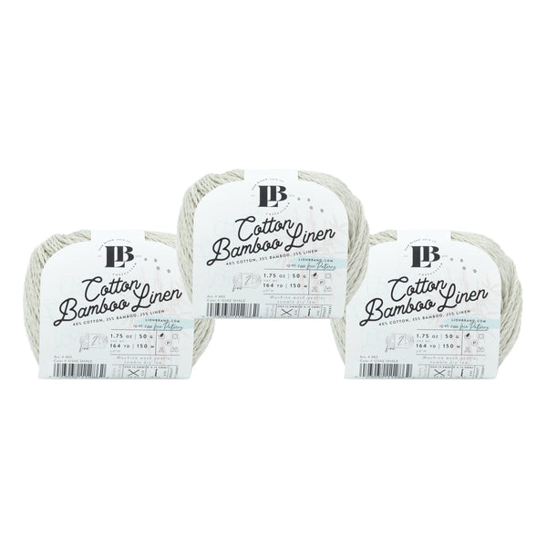 Lion Brand Yarn LB Collection CottonBamboo Linen 3Pack