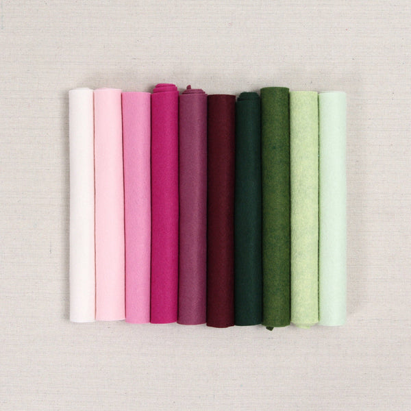 Wool Blend Felt Sheets | Cranberry Christmas (10 Pack)
