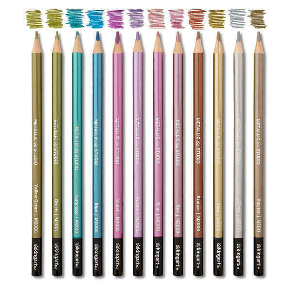 Colored Pencils - 12 Metallic Colors