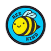 Bee Kind Embroidered Iron-On Patch
