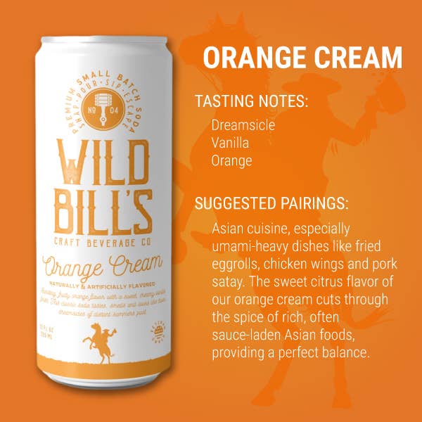 Orange Cream: Premium Cane Sugar Soda - 12oz Can