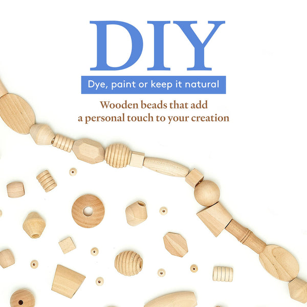 Unfinished Wooden Beads – 1¼” Round- 3/8" Hole
