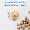 Unfinished Wooden Beads – 1¼” Round- 3/8" Hole