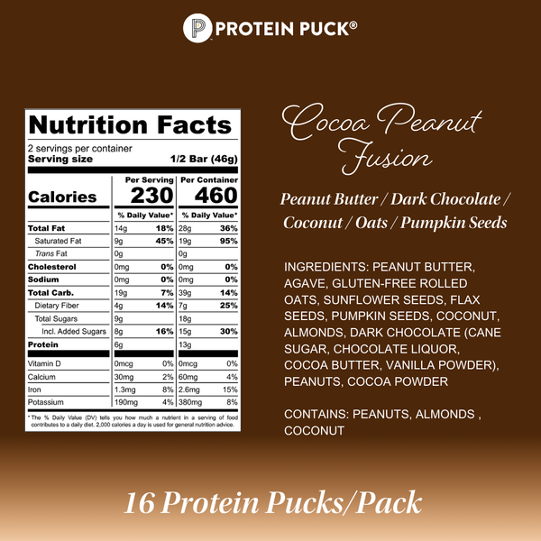 Cocoa Peanut Fusion | Peanut Butter, Chocolate | 3.25oz Bar