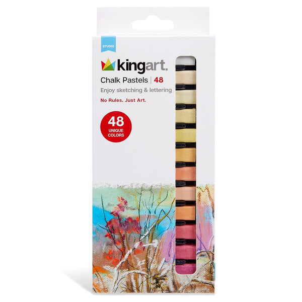 Square Chalk Pastels - 48 Colors
