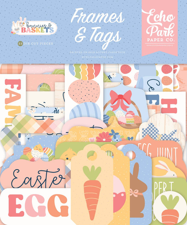 Bunnies And Baskets Frames & Tags