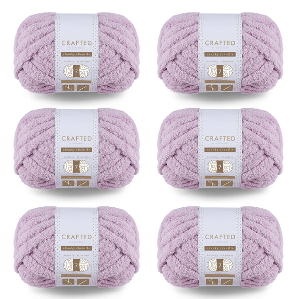 Chunky Chenill Yarn | 8oz/227g | Jumbo #7 | Pack of 6