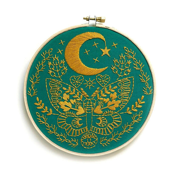 Lunar Moth Embroidery Kit