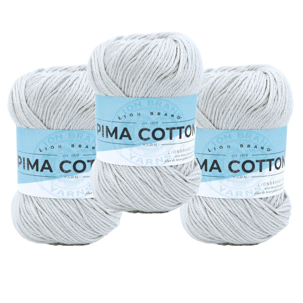 Lion Brand Yarn Pima Cotton 3 Pack