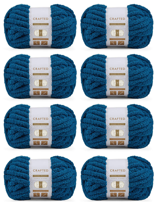 Chunky Chenill Yarn | 8oz/227g | Jumbo #7 | Pack of 8