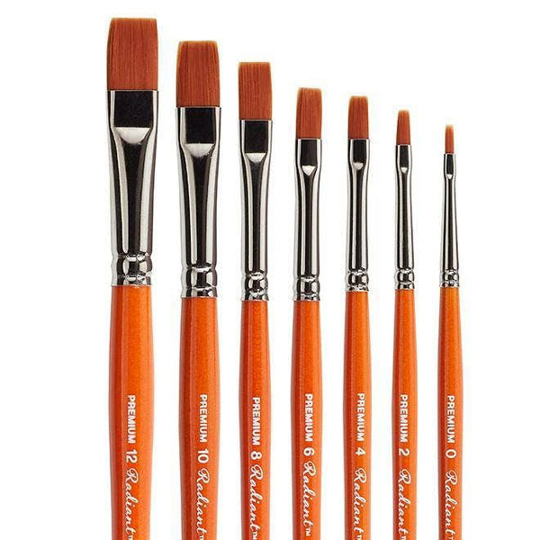 Radiant™ 6300 Flat Golden Synthetic Brush Set - 7 pc