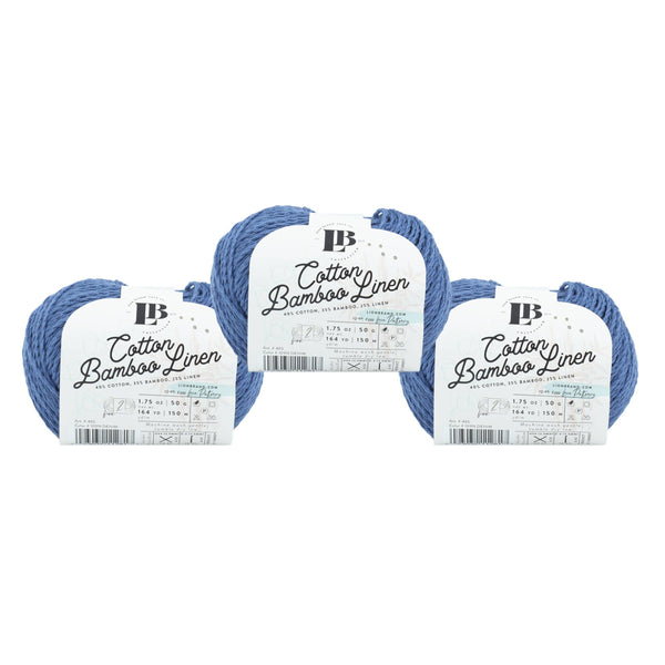 Lion Brand Yarn LB Collection CottonBamboo Linen 3Pack