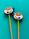 Coffee Knitting Needle Point Protectors