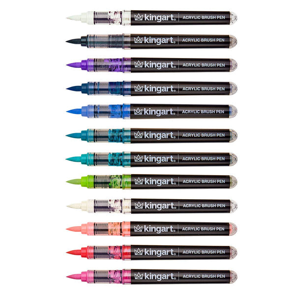 PRO Acrylic Paint Brush Pens - 12 Lettering Colors