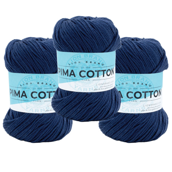 Lion Brand Yarn Pima Cotton 3 Pack