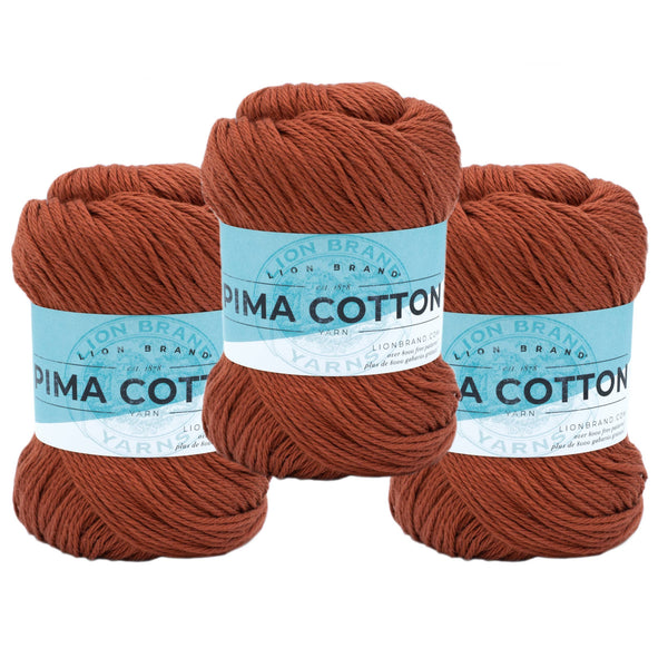 Lion Brand Yarn Pima Cotton 3 Pack